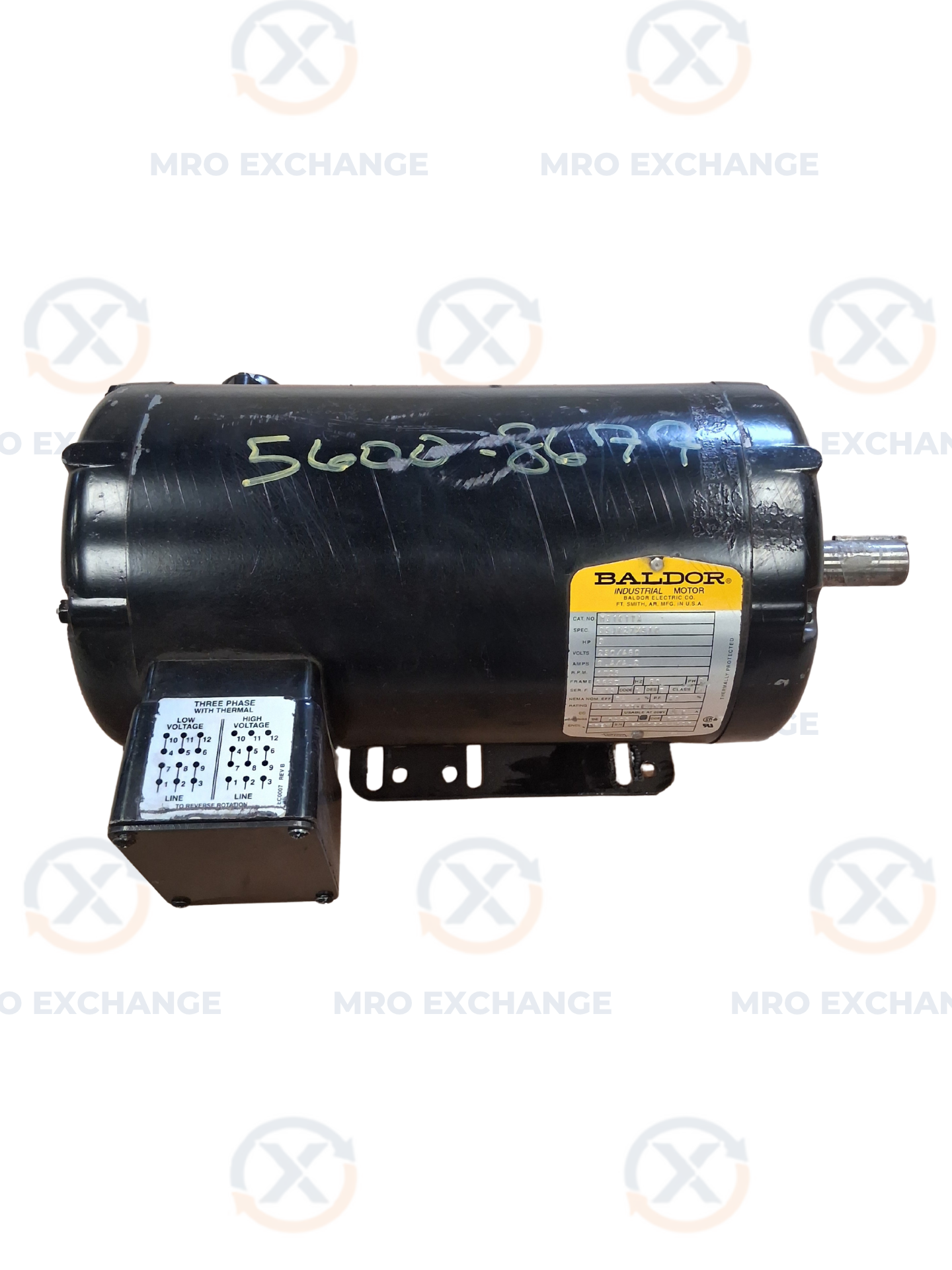 Baldor AC Industrial Motor M3161TA - 3 HP 1800 RPM