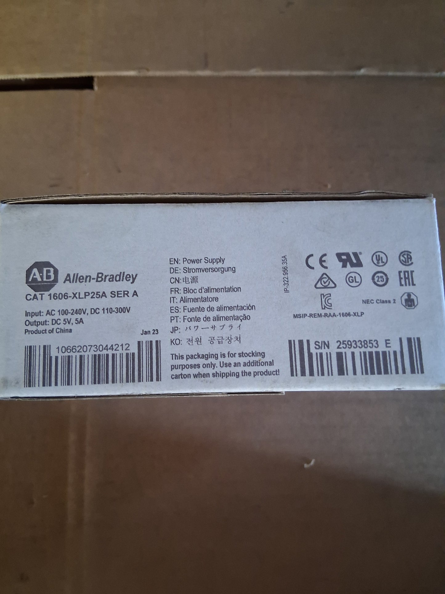 Allen-Bradley Power Supply 1606-XLP25A