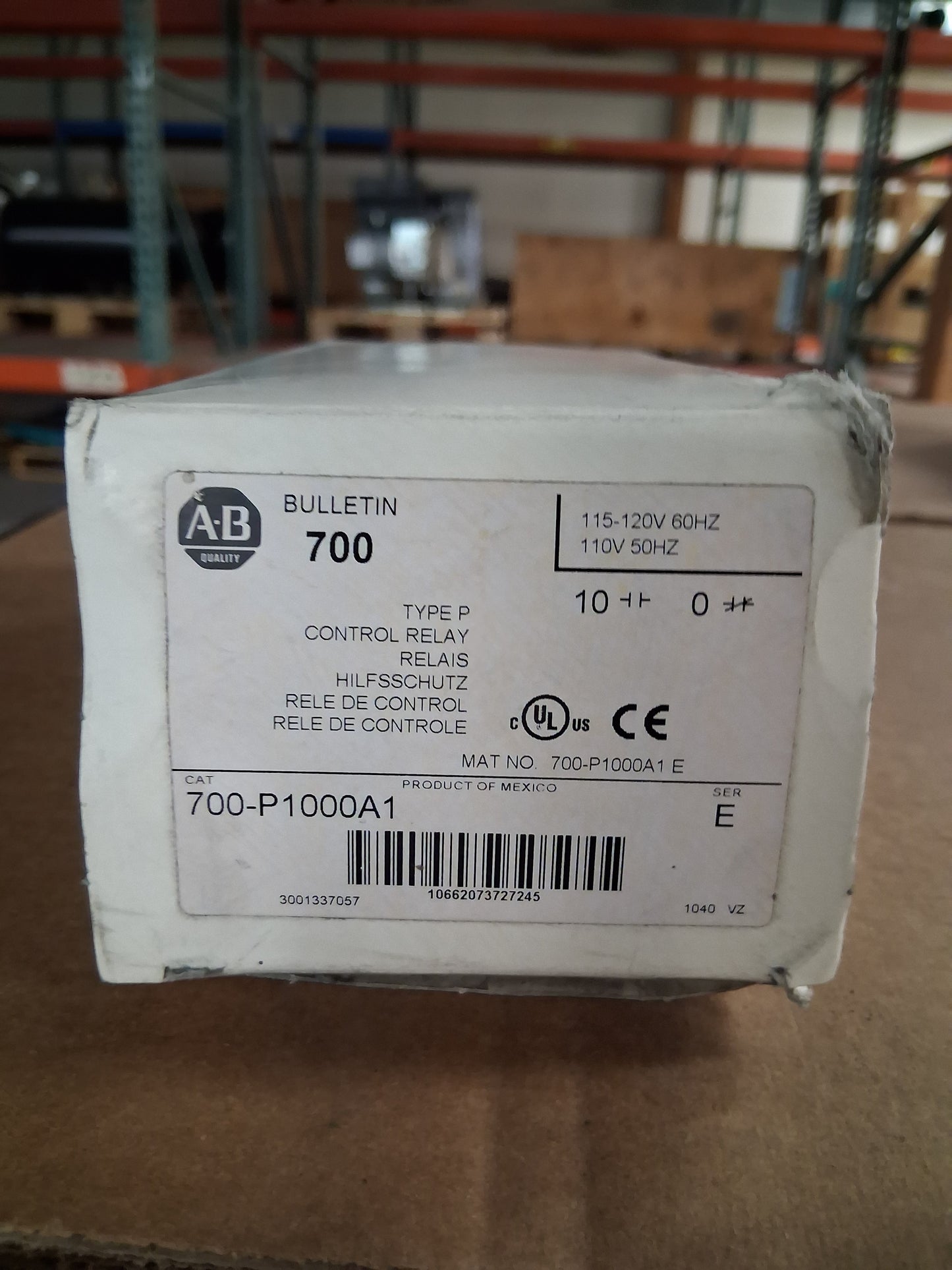 Allen-Bradley Control Relay 700-P1000A1 120V AC Coil