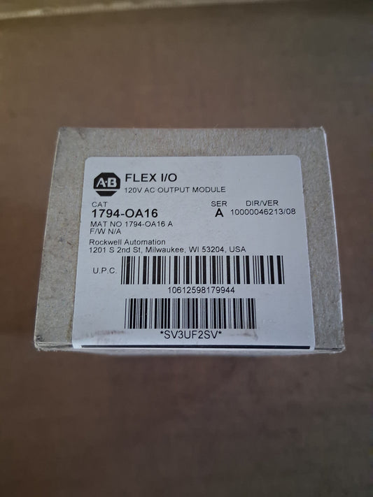 Allen-Bradley FLEX I/O 16 Point Digital Output Module 1794-OA16 Series A 120V AC