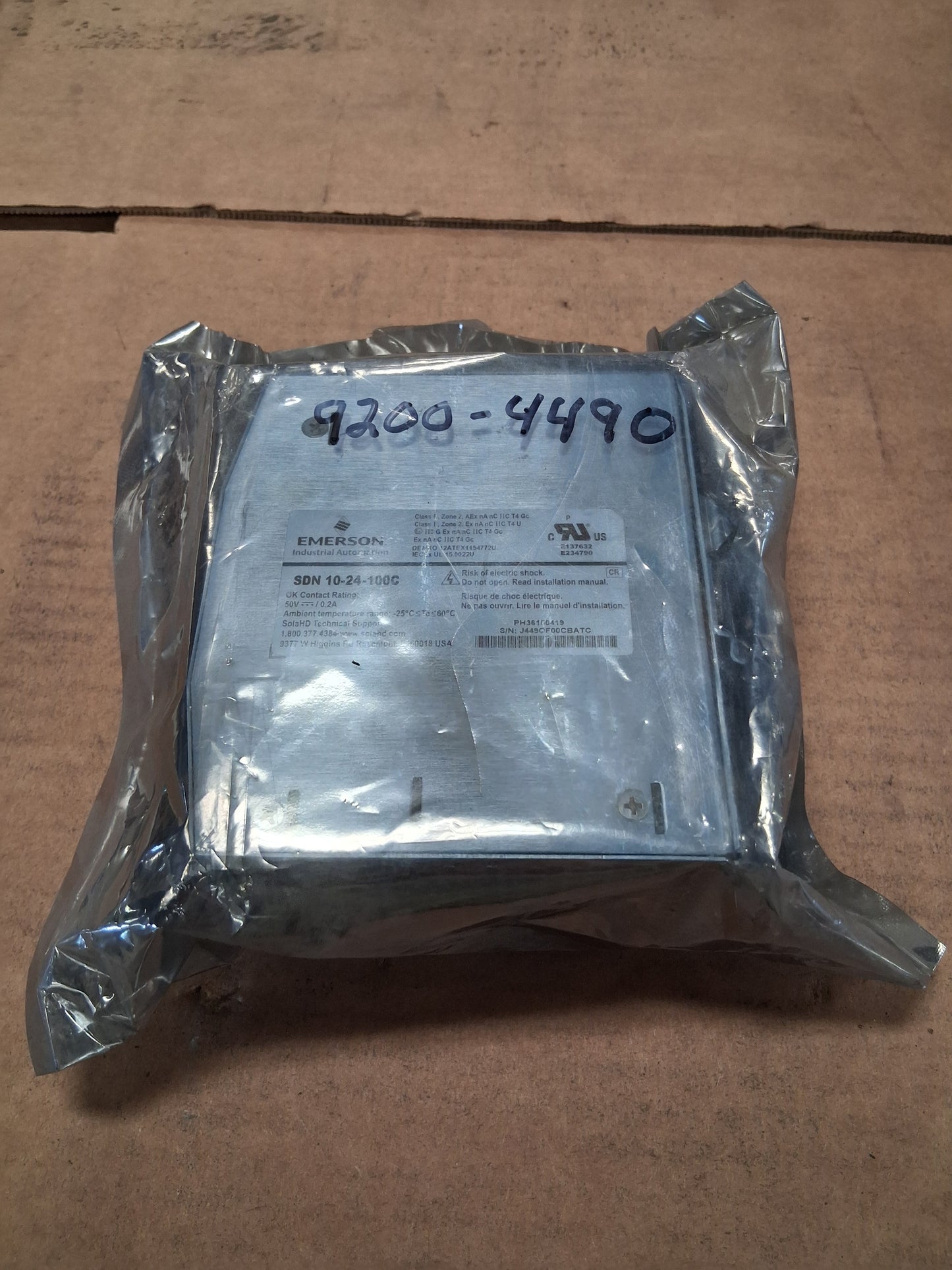 Emerson SolaHD DIN Rail Power Supply SDN 10-24-100C