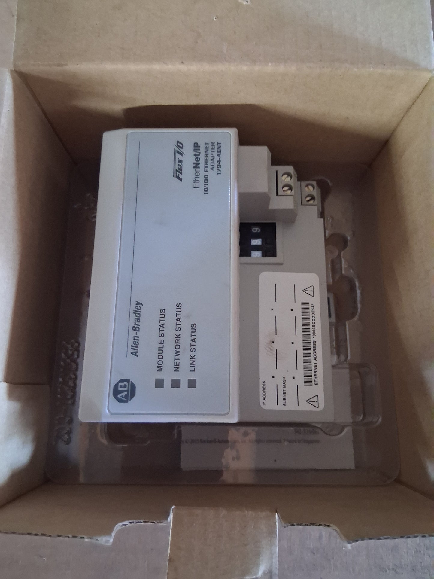 Allen-Bradley EtherNet/IP Adapter 1794-AENT 24V DC