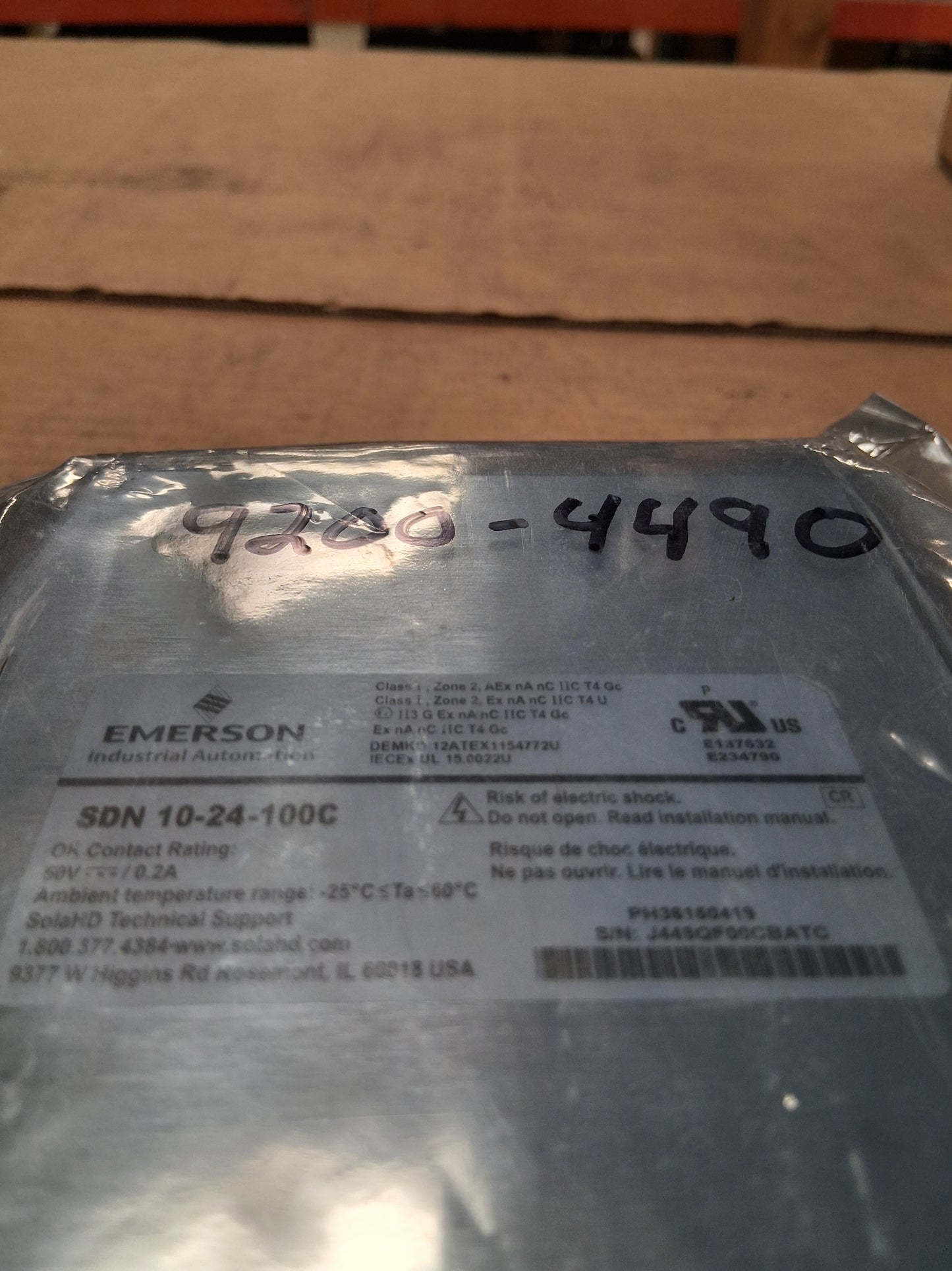 Emerson SolaHD DIN Rail Power Supply SDN 10-24-100C