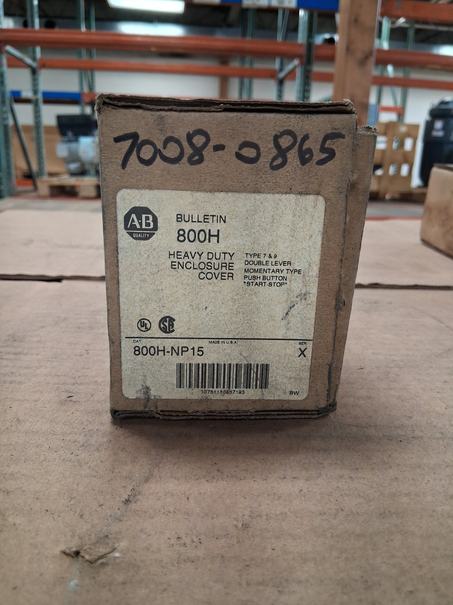 Allen-Bradley Heavy Duty Push Button Enclosure Cover 800H-NP15 240V