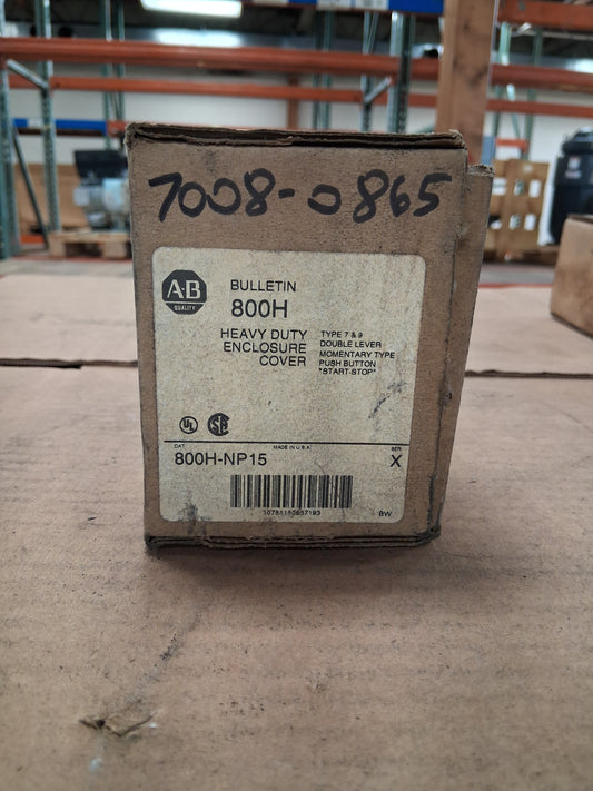 Allen-Bradley Heavy Duty Push Button Enclosure Cover 800H-NP15 240V