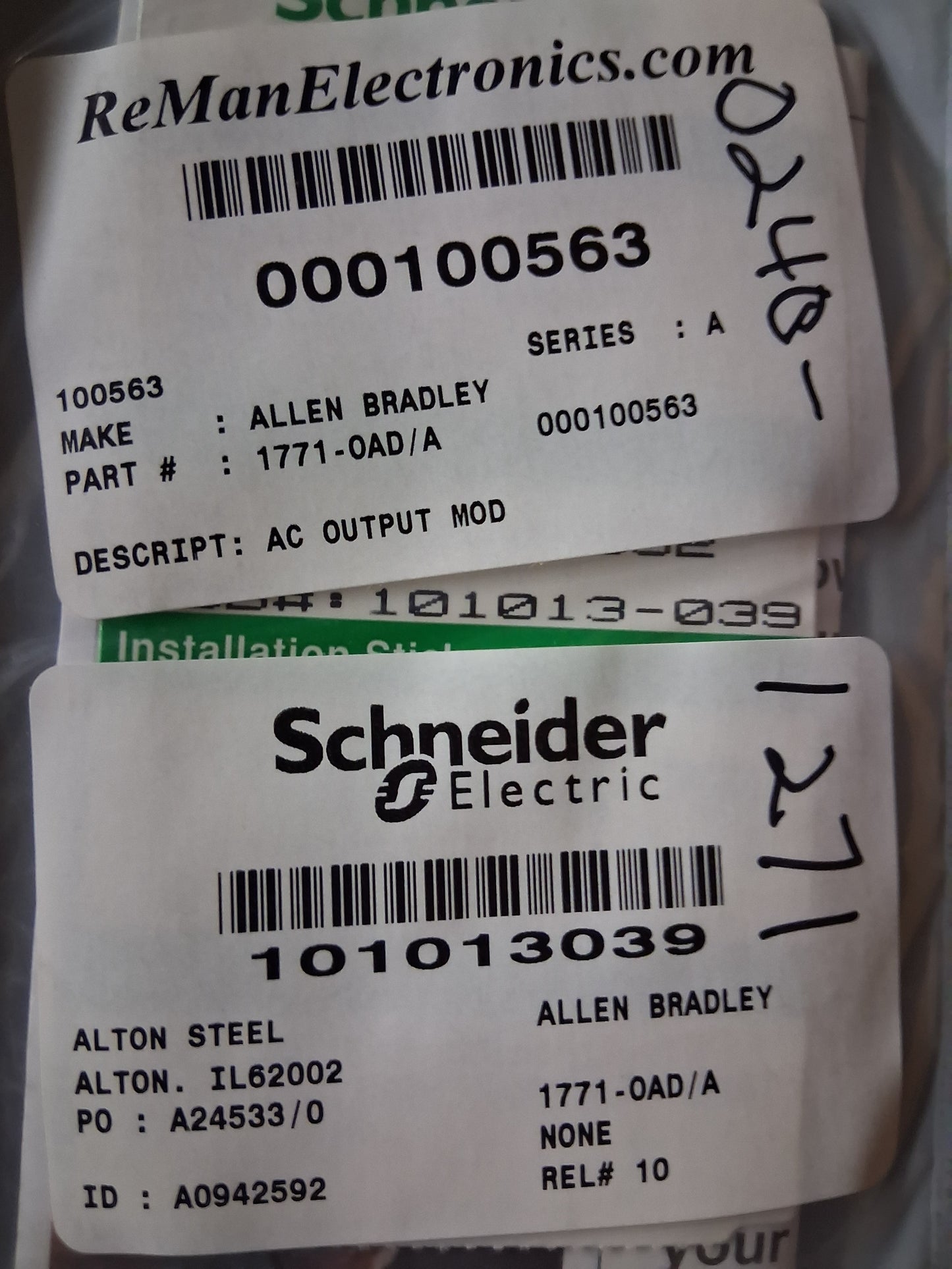 Allen-Bradley AC Output Module 1771-OAD/A 120/240V AC