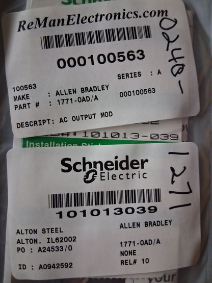 Allen-Bradley AC Output Module 1771-OAD/A 120/240V AC