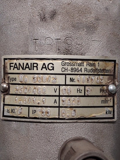Fanair AG Axial Fan with Motor ML 300/2 264/460V 3 Phase