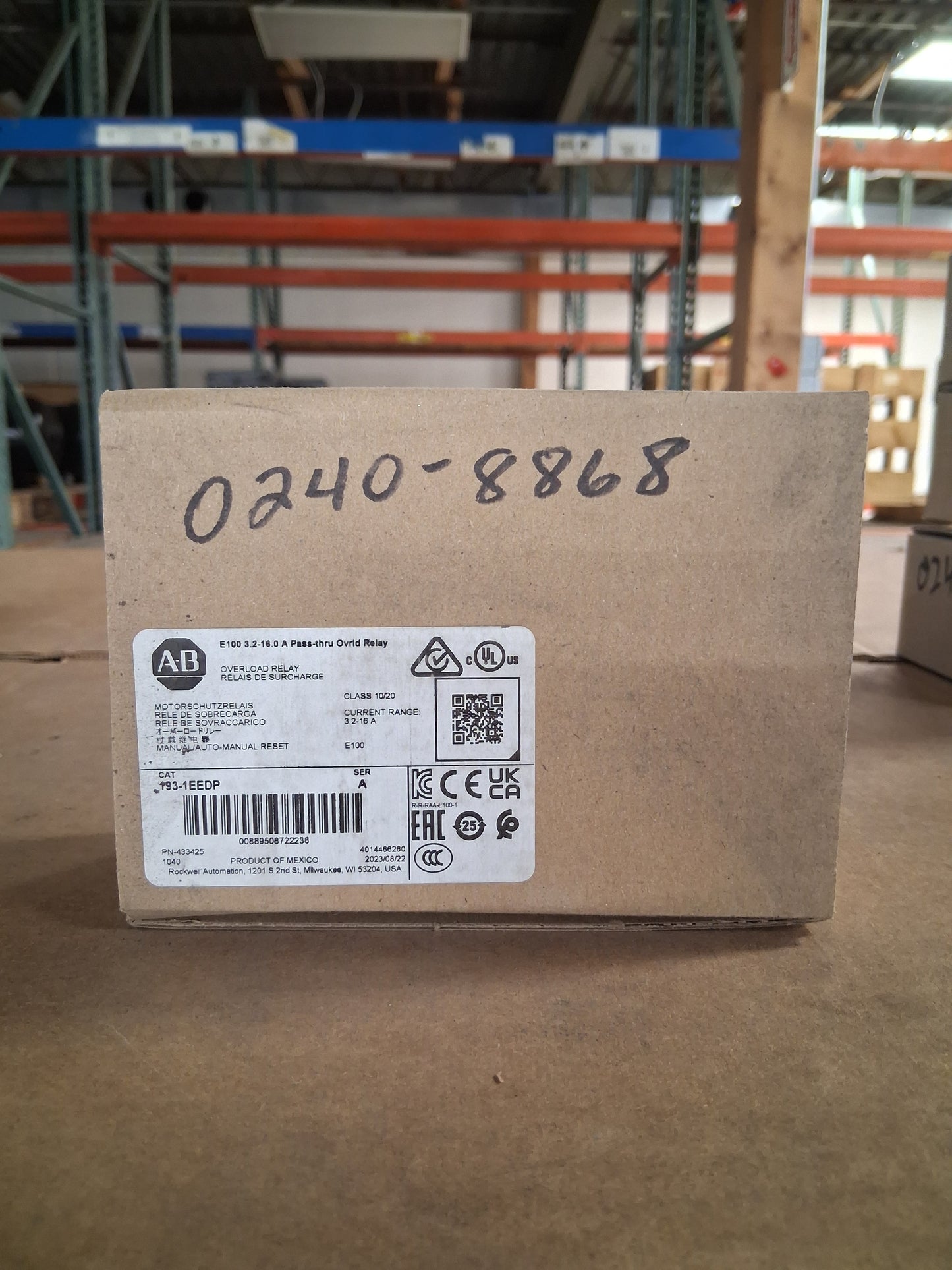 Allen-Bradley Overload Relay 193-1EEDP 690 VAC