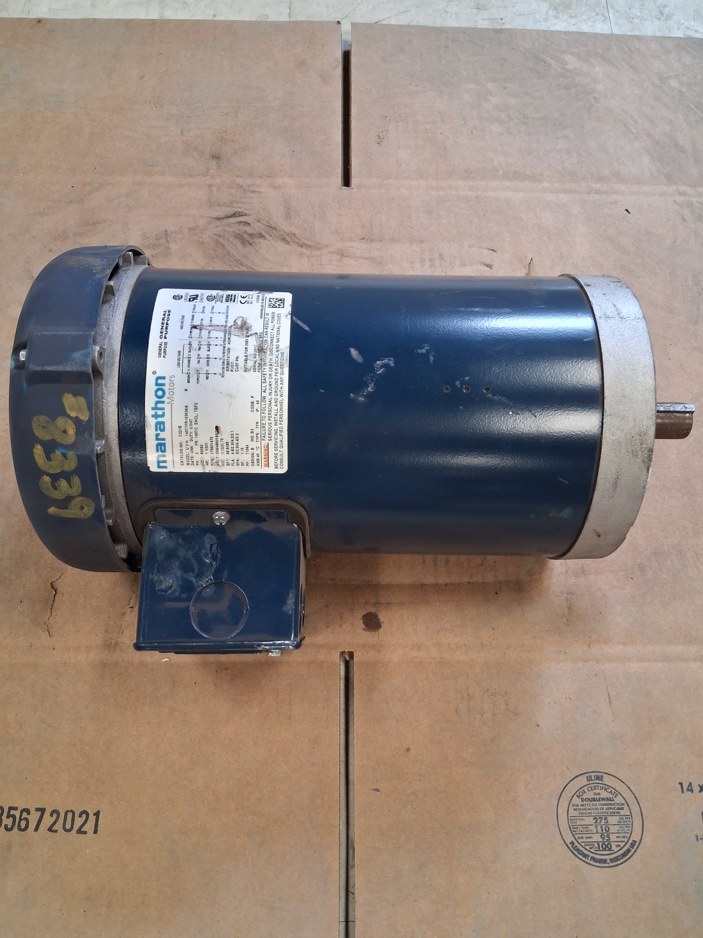 Marathon Motors General Purpose Motor C221B (145TTFR16353AA) - Variable 1800 RPM
