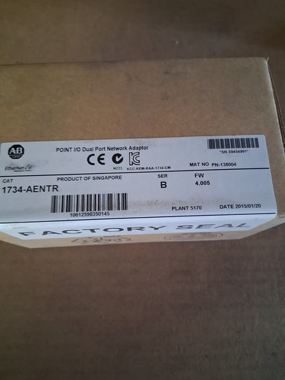 Allen-Bradley POINT I/O Dual Port Network Adaptor 1734-AENTR 24 VDC