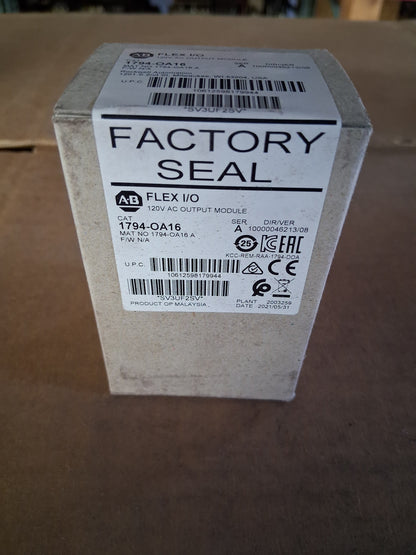 Allen-Bradley FLEX I/O 16 Point Digital Output Module 1794-OA16 Series A 120V AC