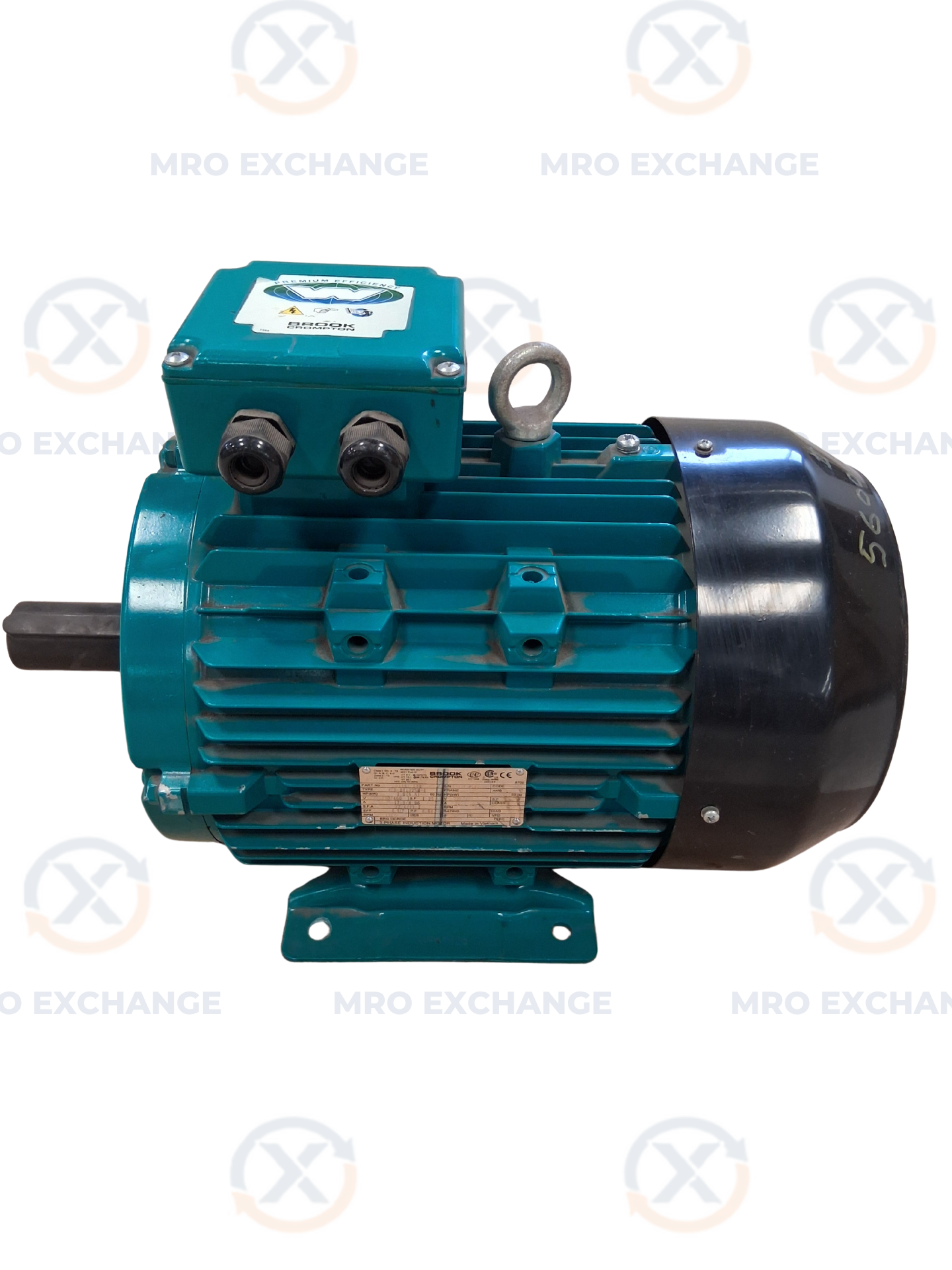 Brook Crompton 3 Phase Induction Motor BA4M7.5V4 / Type WPN-DA132SM-4 - 7 HP 1800 RPM