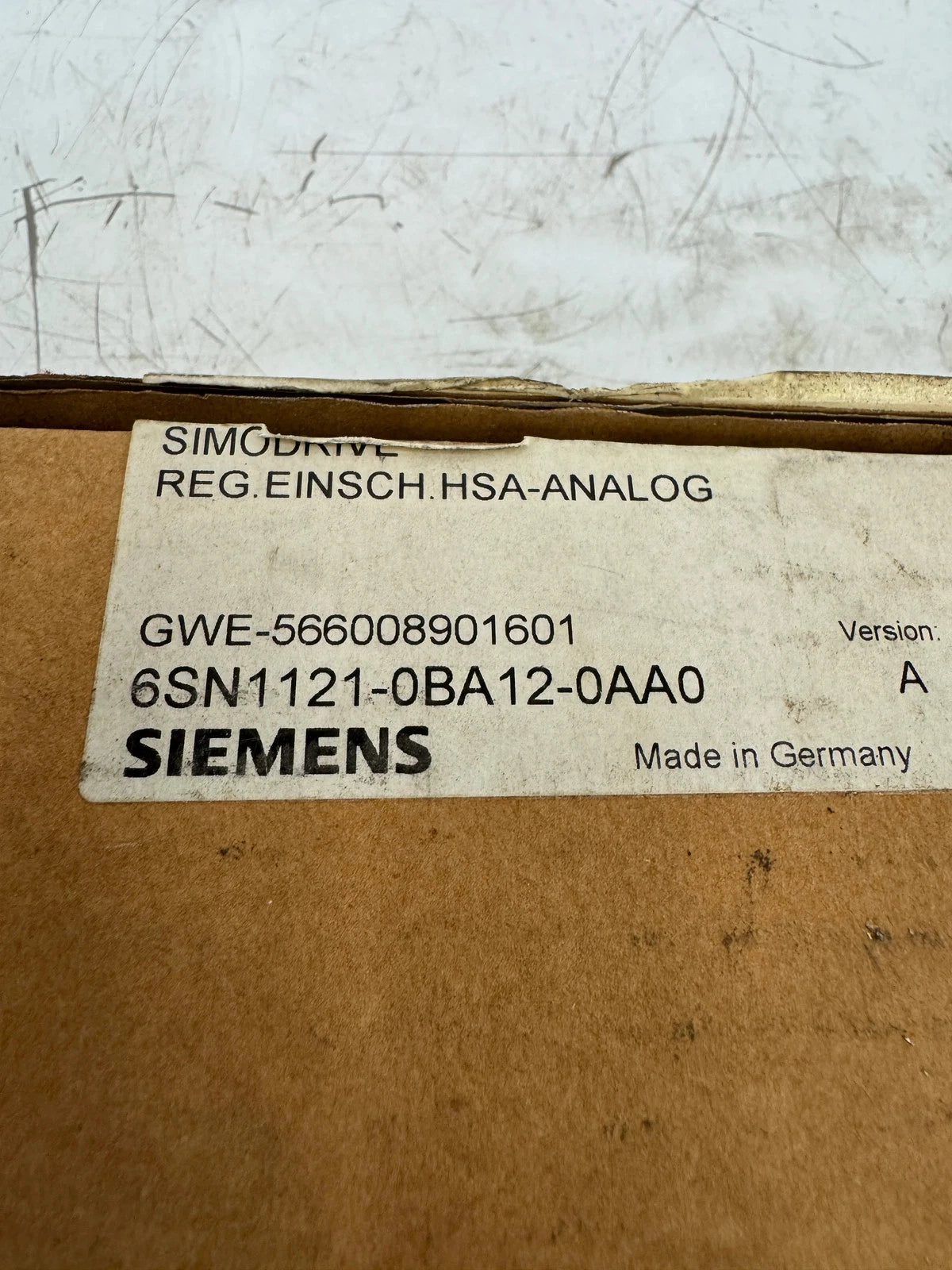 Siemens 6SN1121-0BA12-0AA0 SIMODRIVE 611-A Closed-Loop Plug-In Control Unit