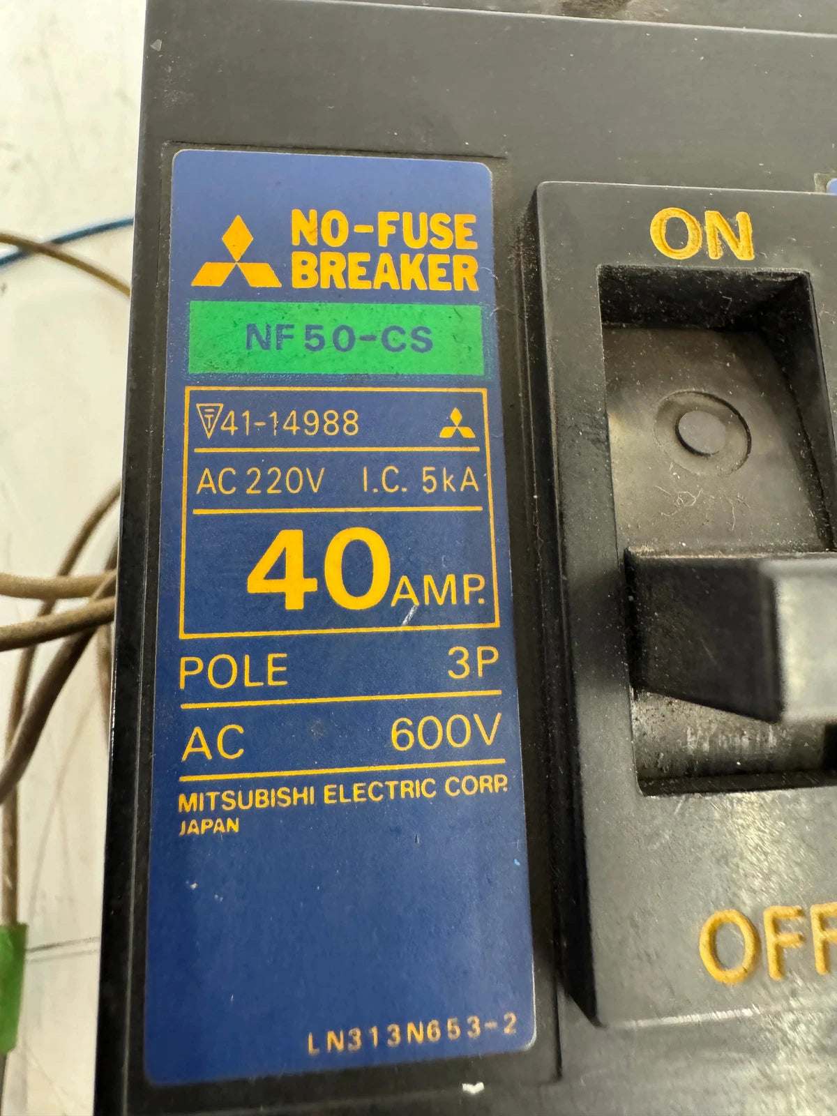 Mitsubishi Electric Corporation No-Fuse Breaker NF50-CS 600V AC