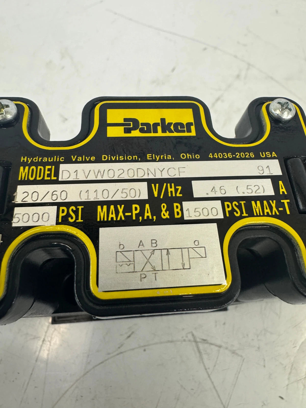 Parker Hannifin Valve D1VW020DNYCF 5000 PSI