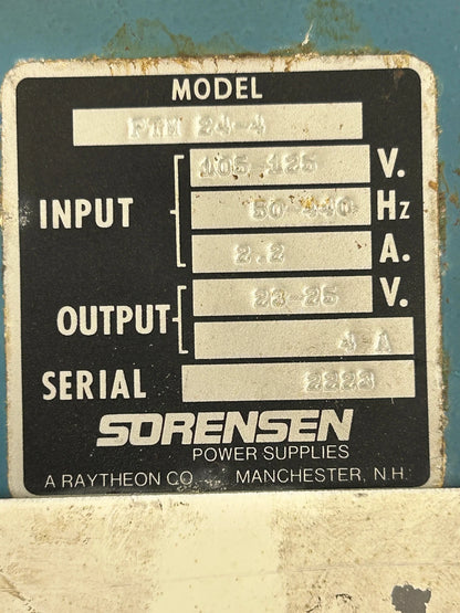 Sorensen Power Supplies Power Supply FTM24-4 105-125V AC