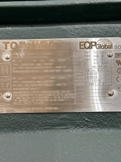 Toshiba AC Motor 0203SDS R17A-P - 20 HP 1800 RPM