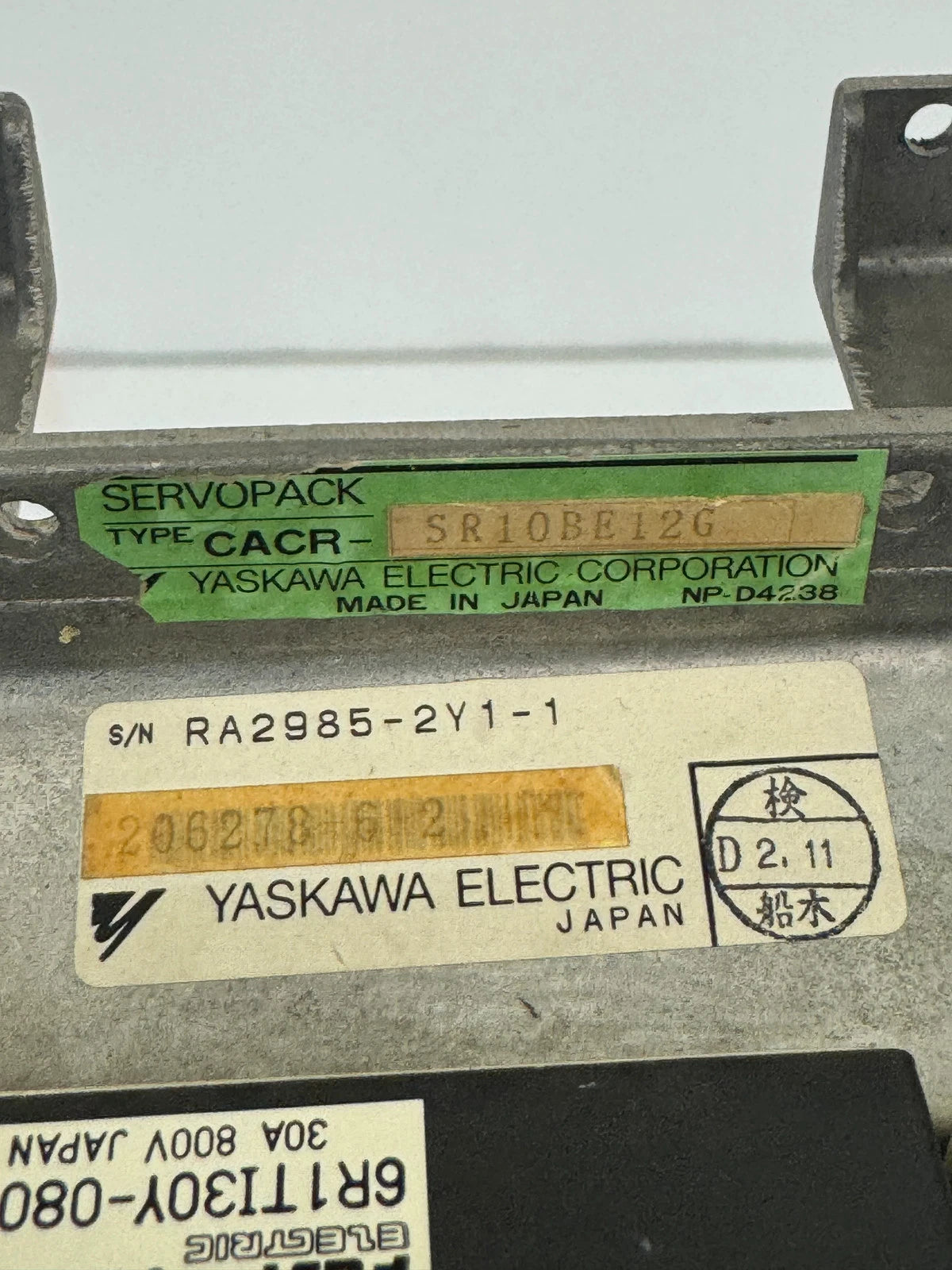 Yaskawa Electric Corporation AC Servo Drive CACR-SR10BE12G 200-230V