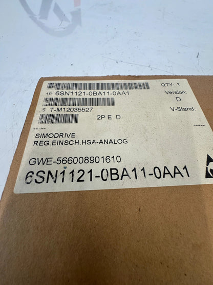 Siemens 6SN1121-0BA11-0AA1 600 V DC Closed Loop Control Module