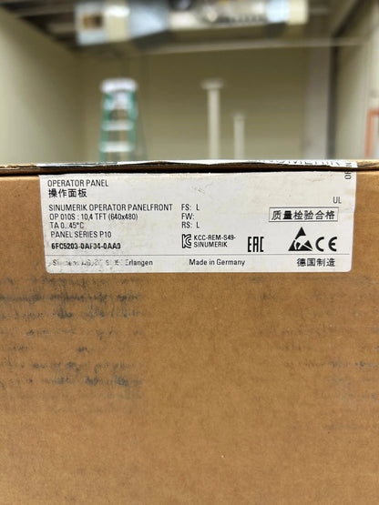 Siemens HMI 6FC5203-0AF04-0AA0 24 V DC