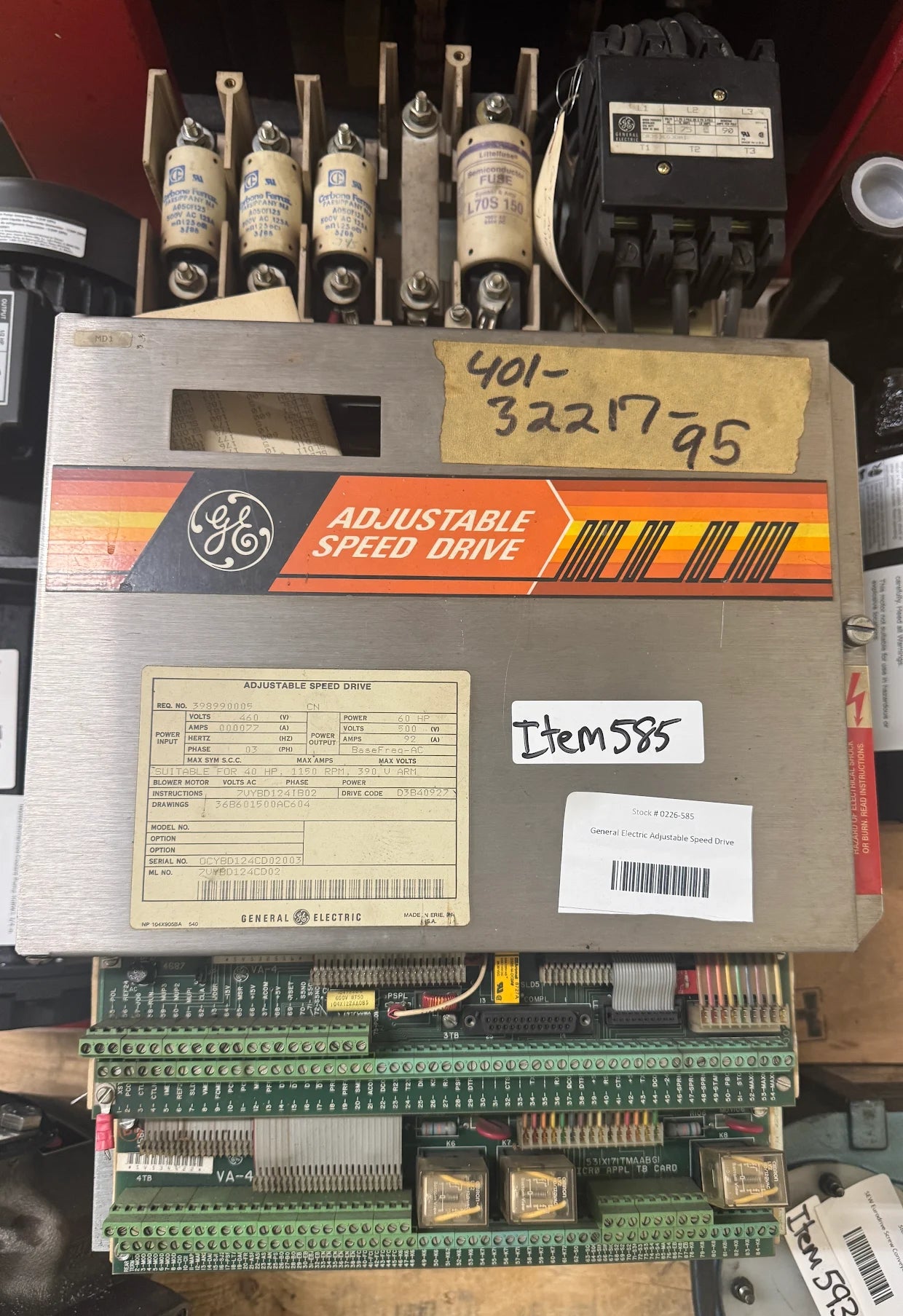 General Electric Adjustable Speed Drive 7VYBD124CD02